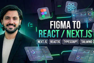build a responsive reactjs nextjs website and convert figma