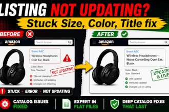 fix amazon product listing stuck titles, blocked attributes, update issues