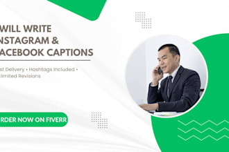 write engaging instagram and facebook caption for your business