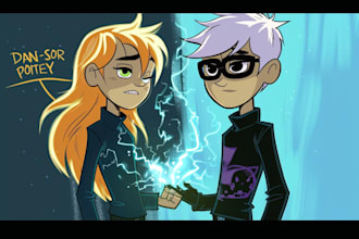 draw your character like danny phantom