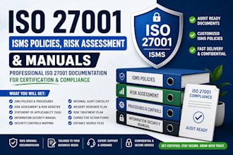 create iso 27001 isms policies risk assessment and manuals
