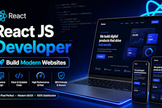 do front end web development in react and javascript