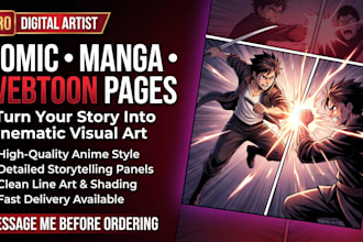 draw comic pages manga panels and webtoon art professionally