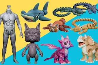 sculpt 3d bjd articulated model flexi toy bjd doll 3d dragon stl for printing