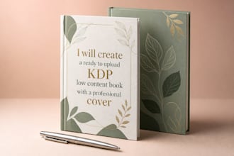 create a ready to upload KDP low content book with a cover