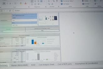 create excel based should costing