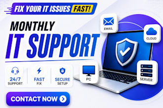 provide monthly IT support and maintenance for your business