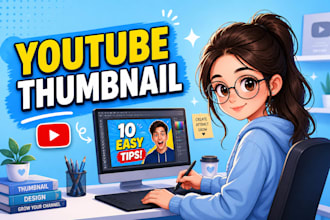 design amazing and attractive thumbnails for beginners