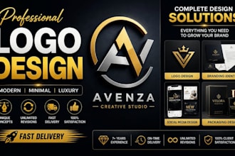 design professional logo, branding, and graphic design for your business