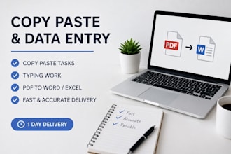 do simple copy paste and typing tasks
