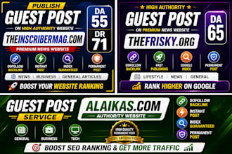 publish guest posts on high authority websites with dofollow