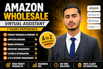 manage your amazon fba wholesale as a virtual asistant,