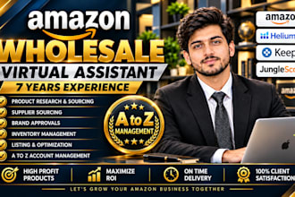 manage your amazon fba wholesale as a virtual assistant