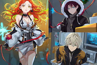 draw anime character design sheet