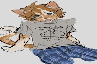 draw a digital silly fursona doodle commission
