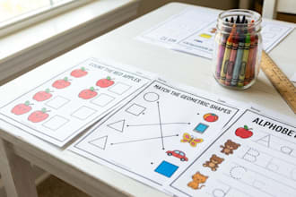 design kindergarten worksheets and preschool curriculum