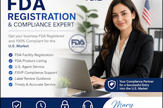 fda registration and compliances fda product listing fda us agent fsvp 510k