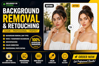 remove background, retouch and edit images professionally