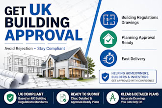 help you get UK building regulations approval with compliant drawings