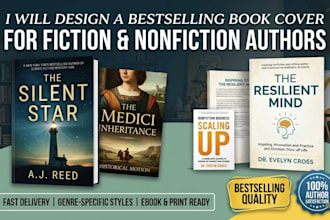 design a bestselling book cover for fiction and nonfiction author