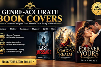 design a genre fiction book cover for fantasy, scifi, or thriller