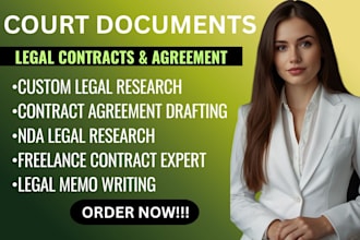 draft professional legal documents, contracts, and legal research