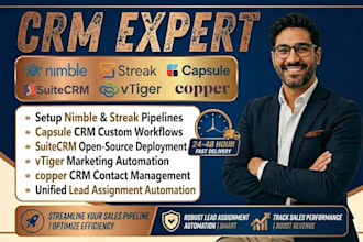 setup nimble streak capsule suitecrm vtiger copper lead assignment automation