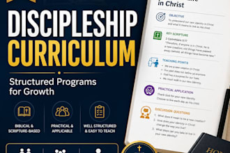 create a bible based discipleship curriculum for kids, youth and new believers