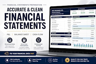 prepare financial statements income statement with balance sheet and cashflow