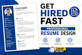 design a professional resume for freshers using canva
