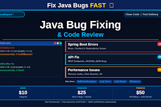 fix spring boot bugs, debug java errors and optimize backend API