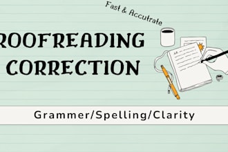 proofread and correct any piece of english text
