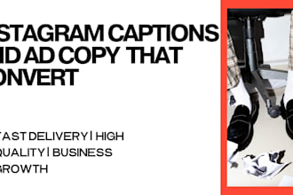 write high converting instagram captions and ad copy for your business