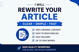 rewrite your article in clear and simple english
