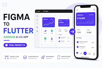 convert figma to flutter app for android and ios with pixel perfect UI