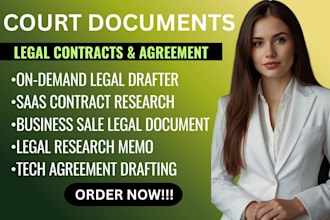 draft professional legal documents, contracts, and legal research