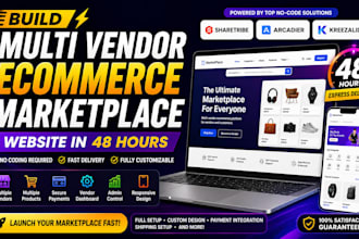 build multi vendor ecommerce marketplace website in 48 hours