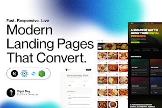 develop a modern, responsive landing page