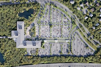 redesign landscape master plan, community campus,parking lot,real estate develop