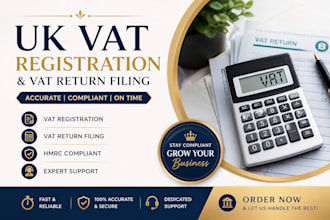 handle UK vat registration and vat return filing