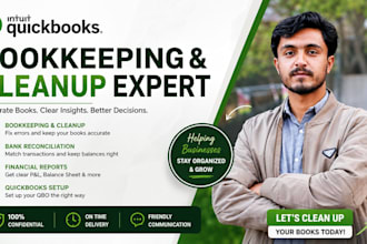 do quickbooks online bookkeeping and cleanup