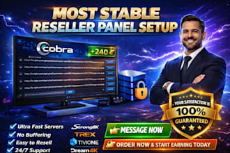 provide reseller panel, strong8k, lion ott, trex, mega with reseller websites