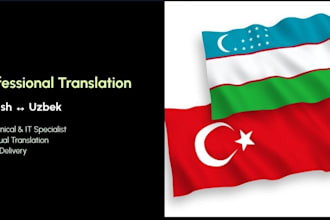 translate turkish to uzbek  professionally