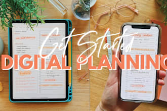 design a hyperlinked digital planner weekly monthly yearly for goodnotes custom