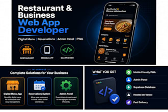 restaurant and business web app developer