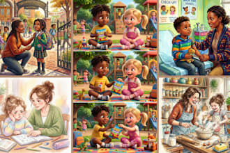 children story book illustration children story children story book illustration