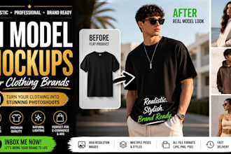 create ai fashion model mockups for your clothing brands and ecommerce store