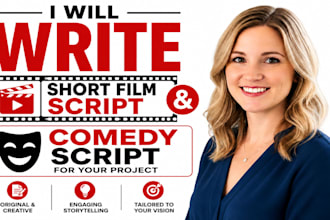 write movie script writing short film script and comedy script screenplay script