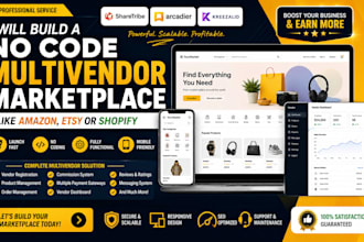 build a no code multivendor marketplace like amazon etsy  shopify