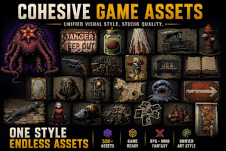 create cohesive game asset packs with unified visual style
